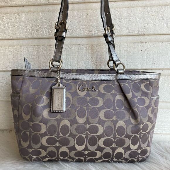 Coach Handbags - COACH Op Art Scarf Print Signature Gallery Madison SoHo Tote Shoulder Bag 17676